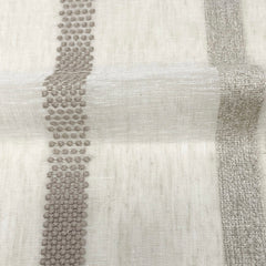 Dot and Texture Stripe Embroidery Blend Sheer Linen Flat Roman Shade, Window treatment/CL1118