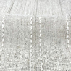 Sheer Linen Fabric with Embroidered Dots & Stripes / 54" Width / CL1126