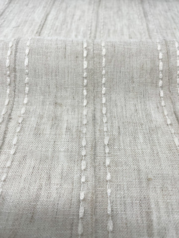 Geometric Linen Blend Fabric By The Yard, Curtain, Drapery, Table Top, 54" Width/CL1067