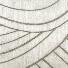 Wave Embroidery Geometric Blend Linen Sheer Fabric by the Yard/54" Width/CL1136