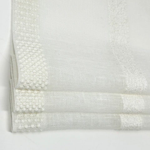Dot and Texture Stripe Embroidery Blend Sheer Linen Flat Roman Shade, Window treatment/CL1118