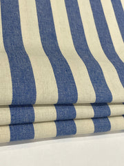 100% Cotton British Stripes Flat Roman Shade / CL1025