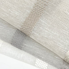 Dot and Texture Stripe Embroidery Blend Sheer Linen Flat Roman Shade, Window treatment/CL1118