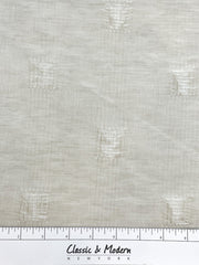 Square Tear-off Modern Geometric Blend Linen Sheer Fabric By The Yard, Curtain, Drapery, Home Decor, Table Top, 54" Width/CL1137