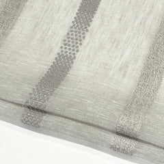 Dot and Texture Stripe Embroidery Blend Sheer Linen Flat Roman Shade, Window treatment/CL1118