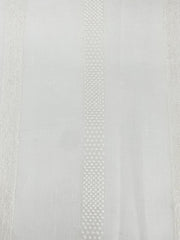 Dot and Texture Stripe Embroidery Blend sheer Linen Fabric By The Yard, Curtain, Drapery, Table Top, 118" Width/CL1118