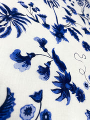 Blossom Flower Handkerchief Light Weight 100% Linen Fabric By The Yard, Dress, Skirt, Pant, Curtain, Drapery, Table Top, 57" Width/CL1111