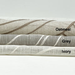 Wave Embroidery Geometric Blend Linen Sheer Fabric by the Yard/54" Width/CL1136