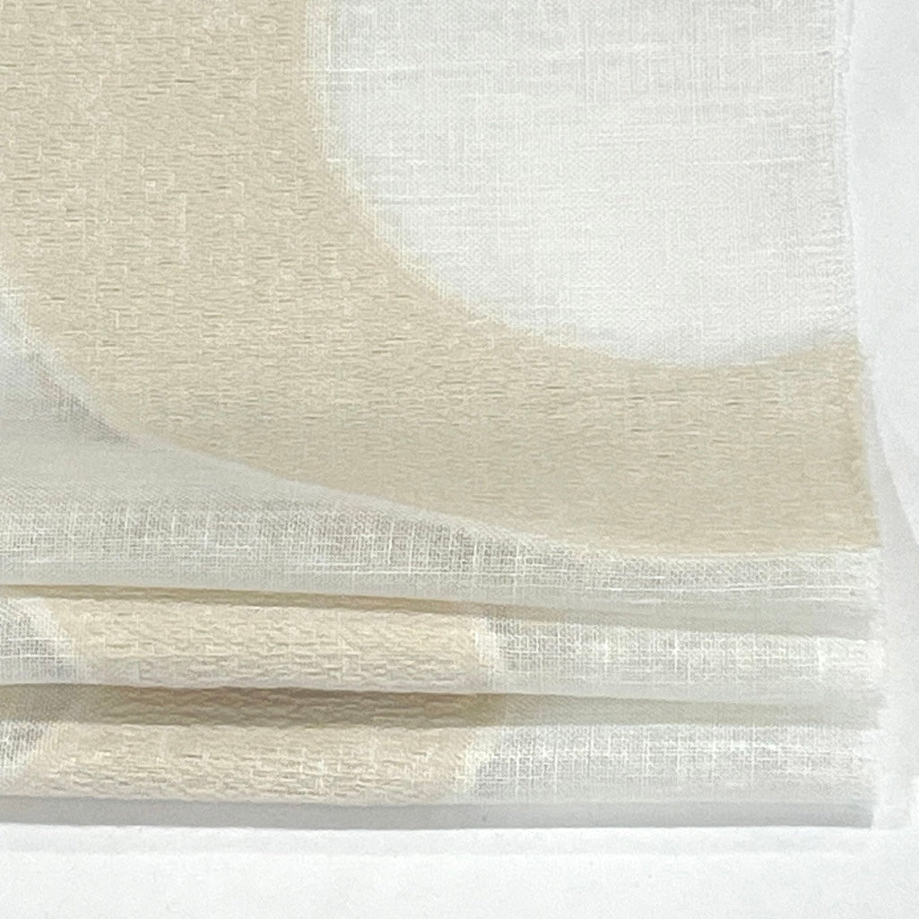 Circle Embroidery Geometric Linen Flat Roman Shade, CL1139