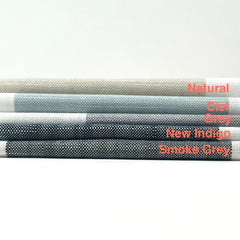 Ciel and White Gray 100% Linen Wide Stripe Flat Roman Shade/CL1026
