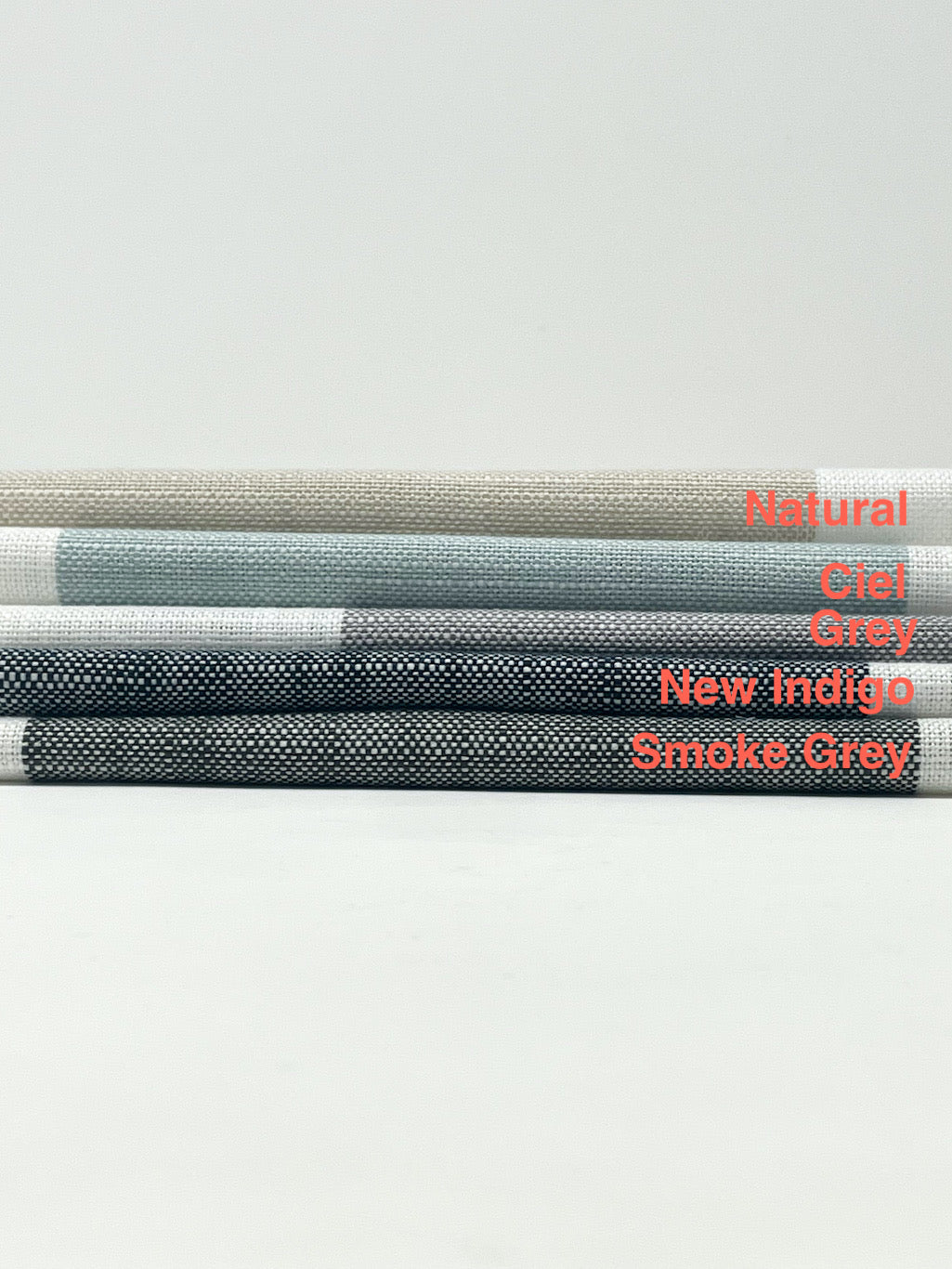 Dark Gray White Wide Stripe Linen Relaxed Roman Shade/CL1026