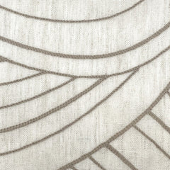 Wave Embroidery Geometric Blend Linen Sheer Fabric by the Yard/54" Width/CL1136