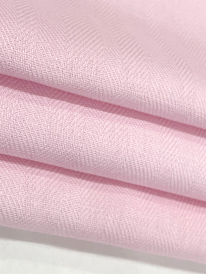 Pink Herringbone Pattern 100% Natural Linen Flat Custom Roman Shade, CL1047