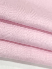Pink Herringbone Pattern 100% Natural Linen Flat Custom Roman Shade / CL1047