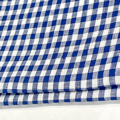 Checkered Pattern 100% Natural Linen Flat Roman Shade, Relaxed Roman Shade/CL1083