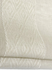 Geo Striped Blend Linen Flat Roman Shade, Window treatment/CL1138