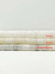 Textured Embroidery Blend Linen Flat Roman Shade / CL1098