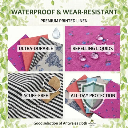 Premium Printed Linen Cotton Blend Fabrics for Sewing, Embroidery, and Home Decor, CA1002