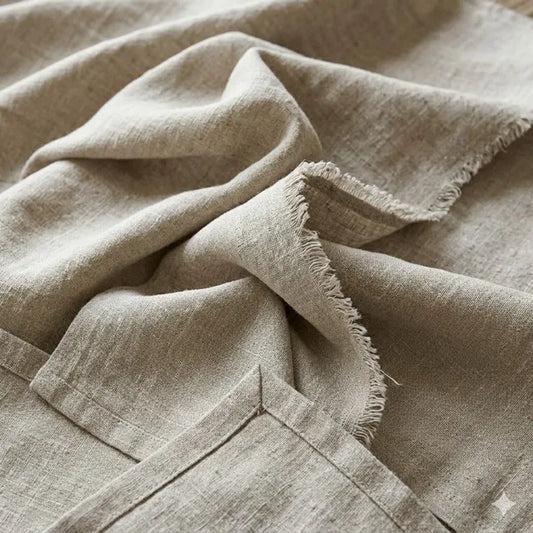 100% Organic Linen Burlap Fabri, Raw Stitch, Bonded Textile for Patchwork, Painting, and Crafting | CA1003