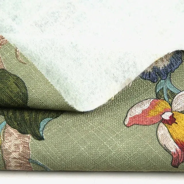 Premium Floral Hummingbird Tropical Botanical Print Blend Cotton, CA1004