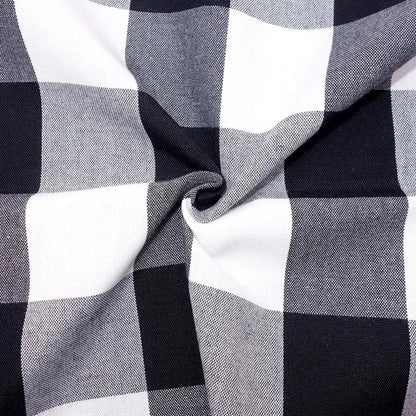 Premium Yarn-Dyed Cotton Linen Blend Classic Buffalo Check, Gingham & Ticking Stripe Fabric, CA1005