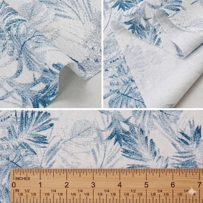 Linen Viscose Flowers Leave Printed Fabric, CA1007