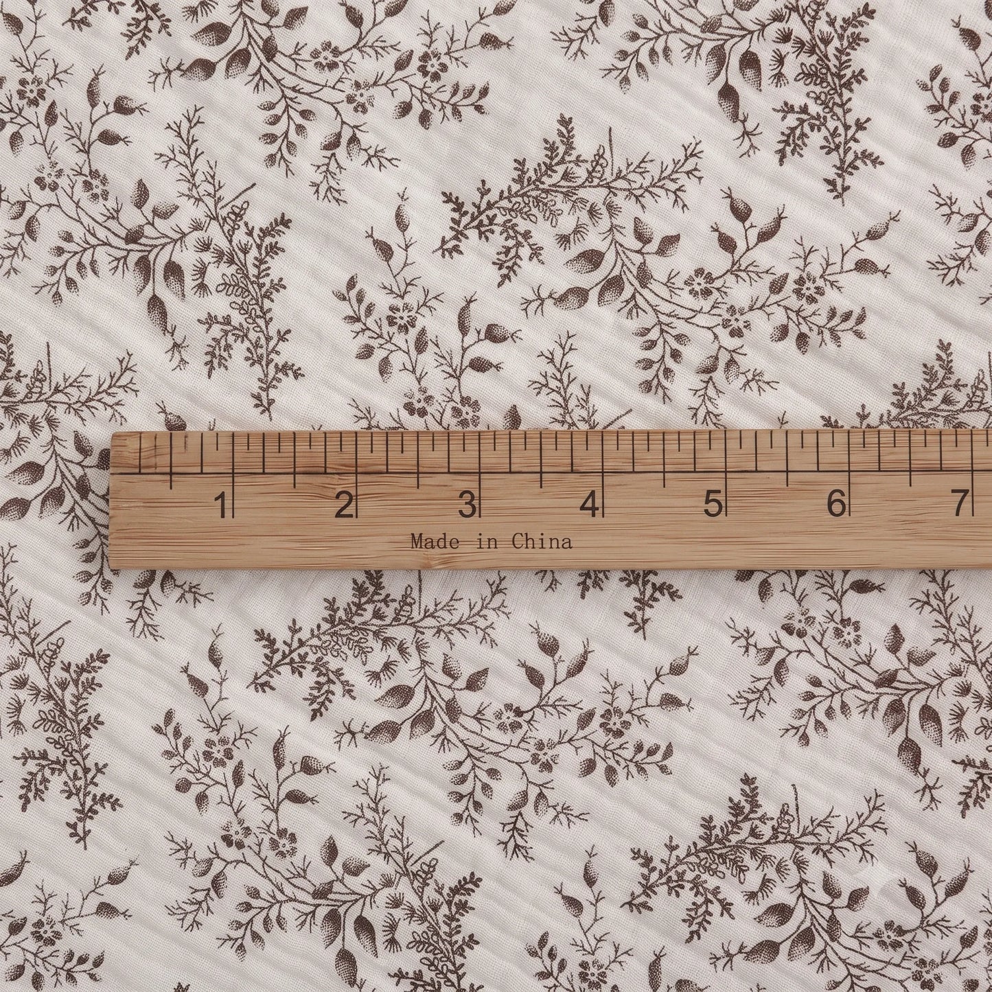 Vintage Botanical 100% Cotton Crepe Fabric | CA1010