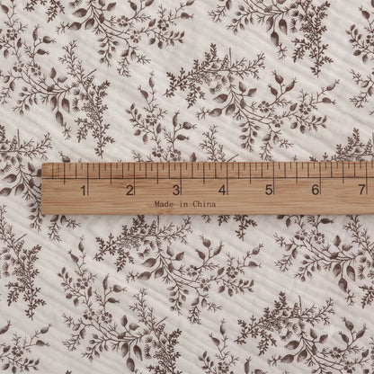 Vintage Botanical 100% Cotton Crepe Fabric | CA1010