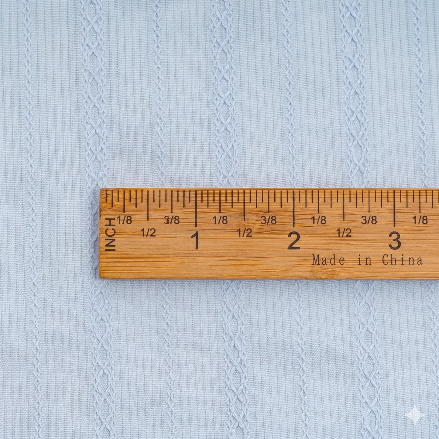 Delicate Embroidered Stripe 100% Pure Cotton Jacquard Fabric | CA1012