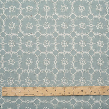 Geometric Cotton Linen Embroidered Jacquard Fabric By The Yard | CA1020