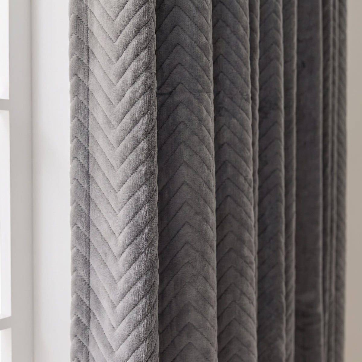 Thermal Blackout Curtain Panel | Velvet Texture Insulated Drapery | CD1046