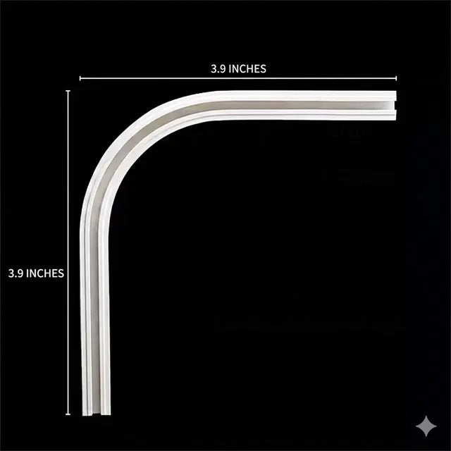 Self-Adhesive Silent Curtain Track, No-Drill Top & Side Mount Rail for Smooth Surfaces | CH1007