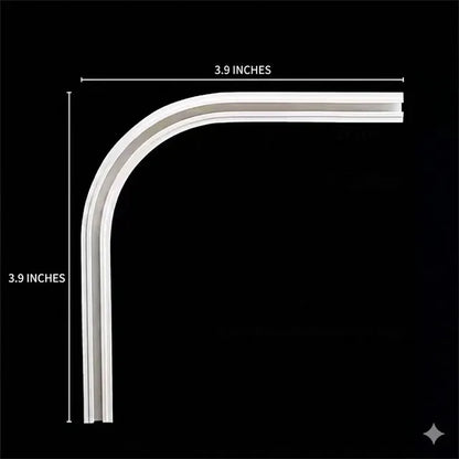 Self-Adhesive Silent Curtain Track, No-Drill Top & Side Mount Rail for Smooth Surfaces | CH1007