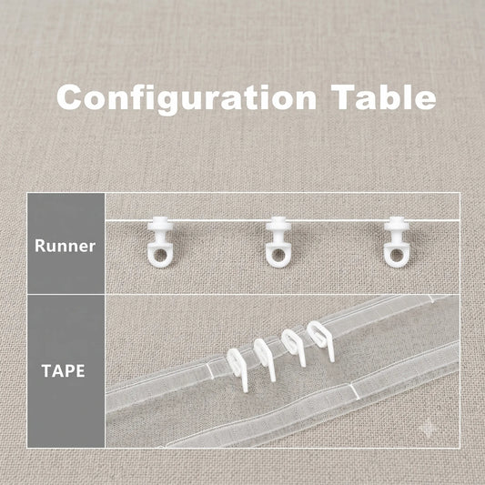 Silent S-Fold Wave Curtain Track Runners | Smooth Glide Pulleys for Ripple Fold Drapes | CH1005