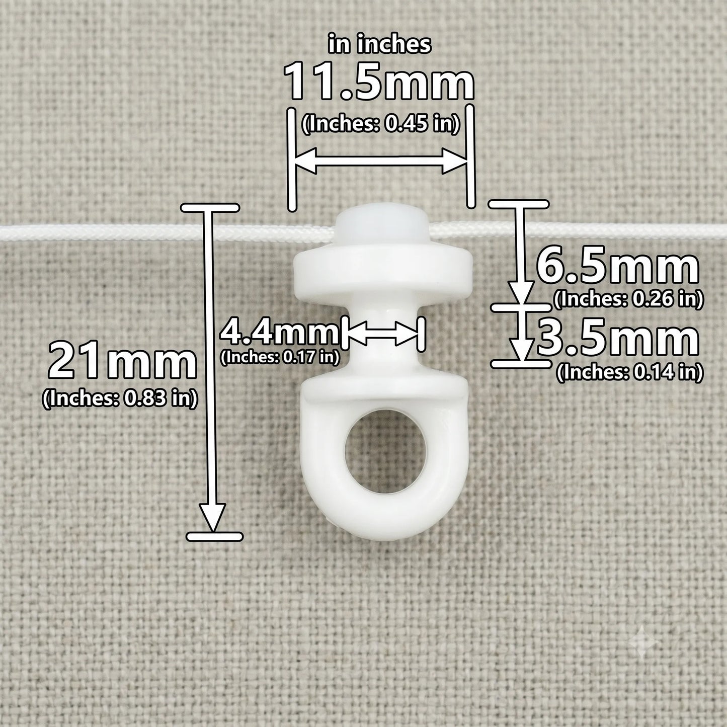 Silent S-Fold Wave Curtain Track Runners | Smooth Glide Pulleys for Ripple Fold Drapes | CH1005