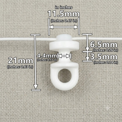 Silent S-Fold Wave Curtain Track Runners | Smooth Glide Pulleys for Ripple Fold Drapes | CH1005