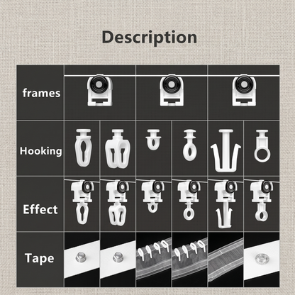 Premium Transparent S-Fold Wave Curtain Heading Tape | CH1007