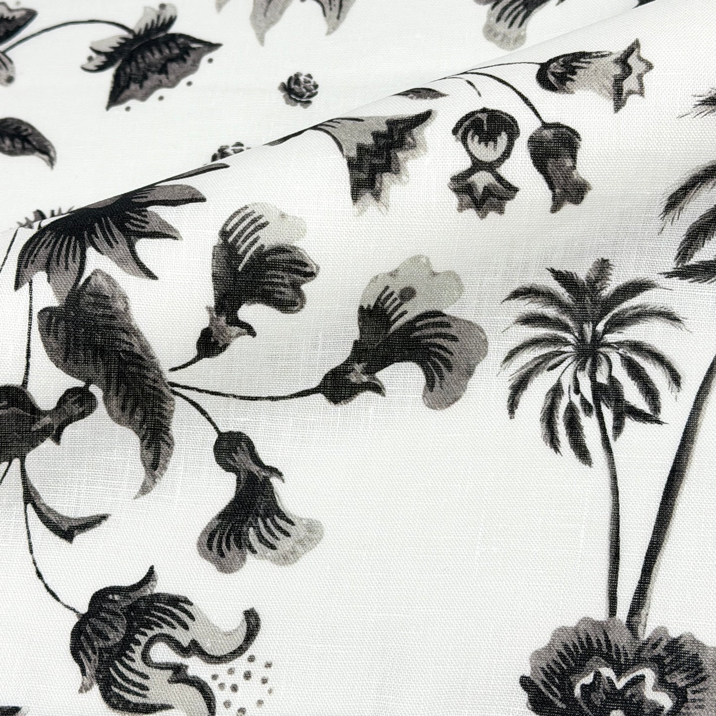 Blossom Flower Handkerchief Light Weight 100% Linen Fabric By The Yard, 57"Width, CL1111