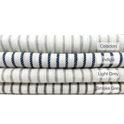 1/2" Ticking Stripe 100% Linen Fabric, 55"Width, CL1002