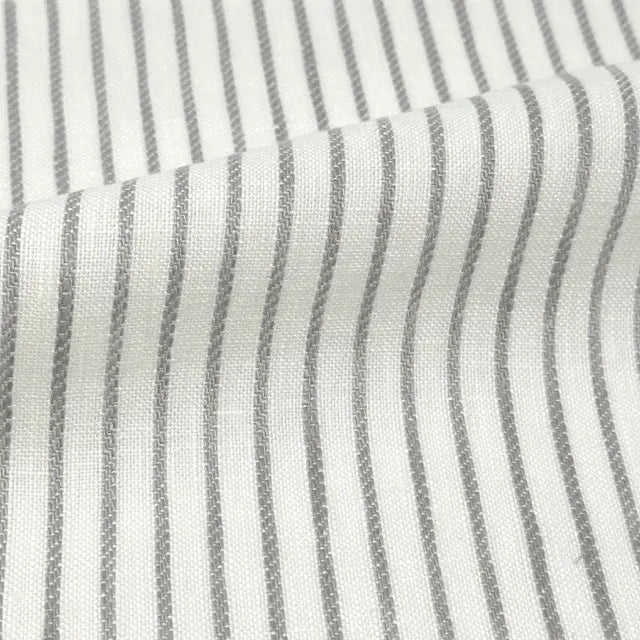 1/2" Ticking Stripe 100% Linen Fabric, 55"Width, CL1002