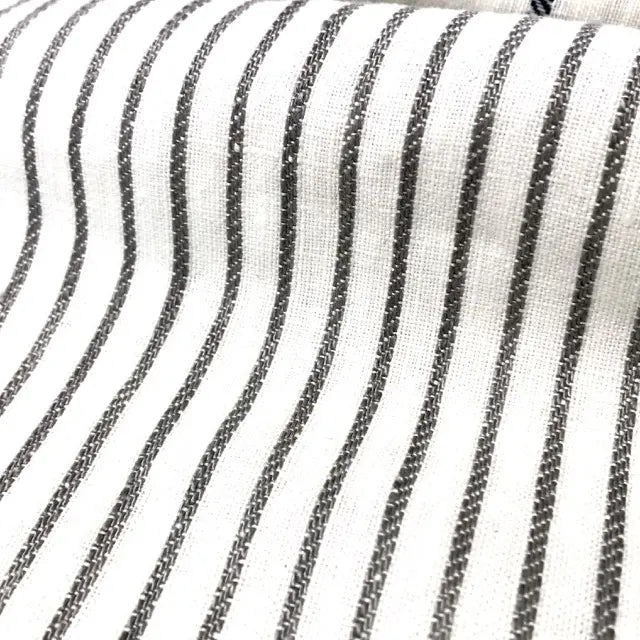 1/2" Ticking Stripe 100% Linen Fabric, 55"Width, CL1002