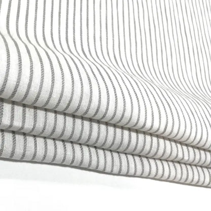 1/2" Ticking Stripe 100% Linen Custom Flat Roman Shade, CL1002