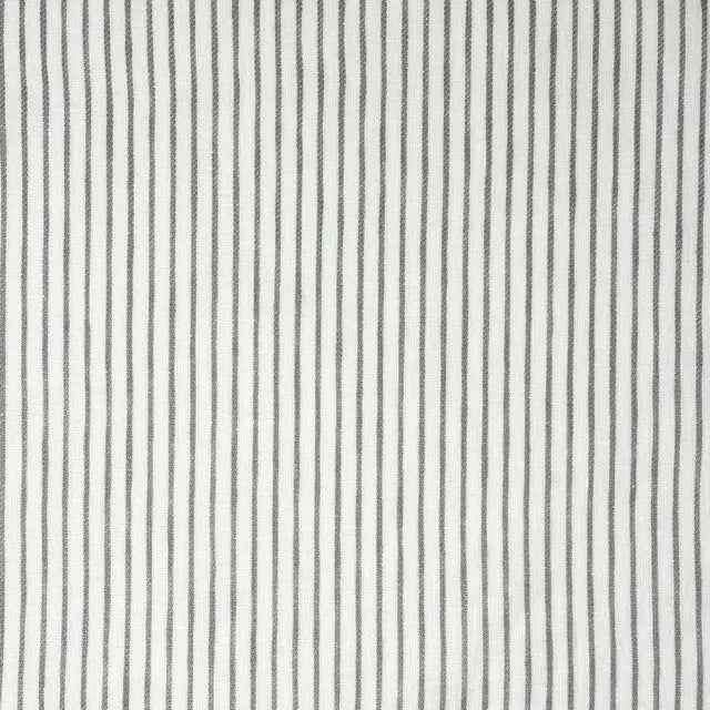 1/2" Ticking Stripe 100% Linen Custom Flat Roman Shade, CL1002
