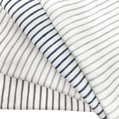 1/2" Ticking Stripe 100% Linen Fabric, 55"Width, CL1002