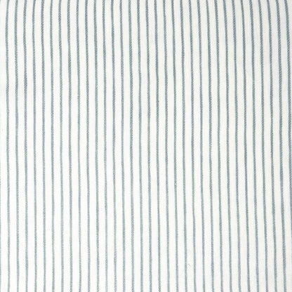 1/2" Narrow Stripe Natural Linen Fabric Custom Flat Roman Shade, CL1002