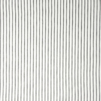 1/2" Narrow Stripe Natural Linen Fabric Custom Flat Roman Shade, CL1002