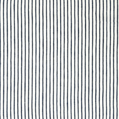 1/2" Narrow Stripe Natural Linen Fabric Custom Flat Roman Shade, CL1002