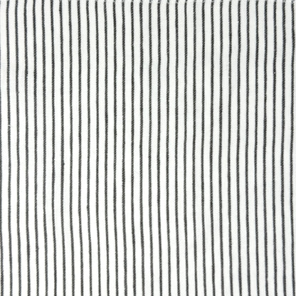1/2" Narrow Stripe Natural Linen Fabric Custom Flat Roman Shade, CL1002