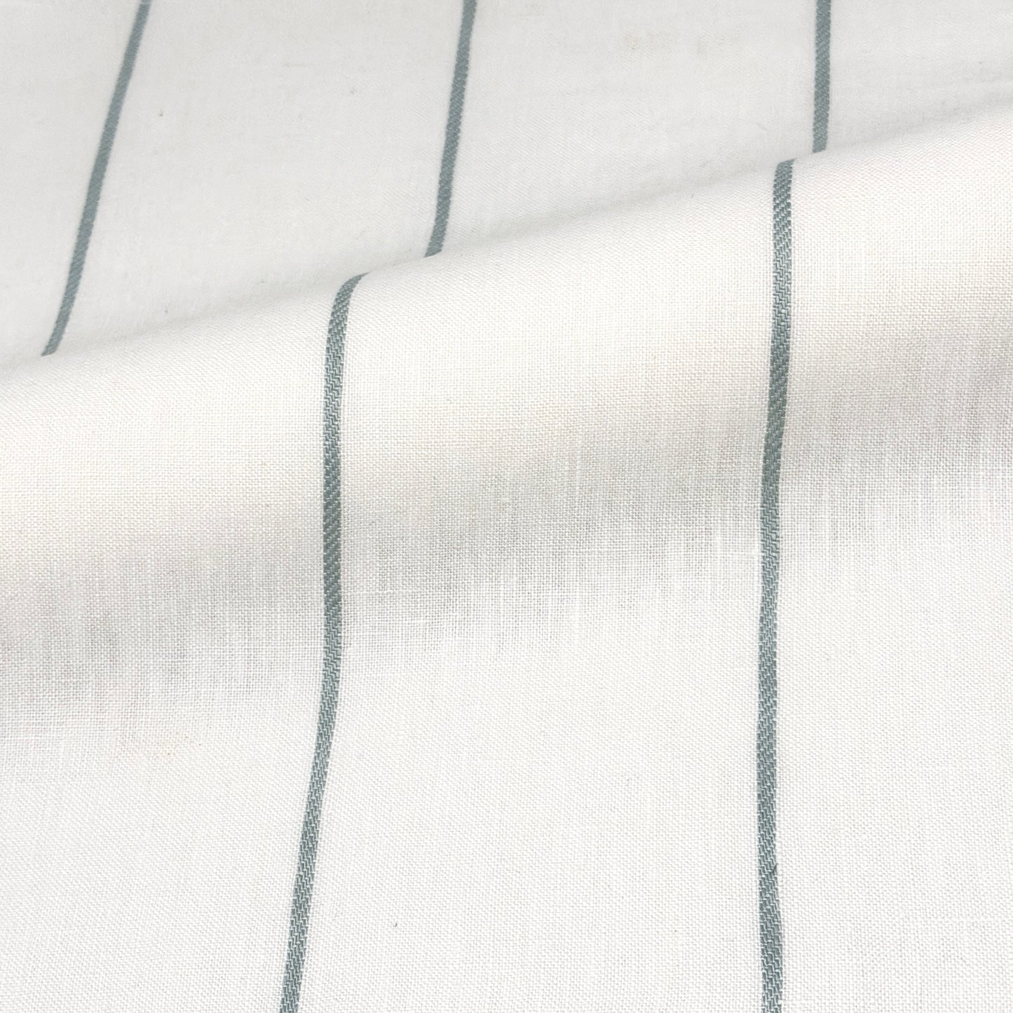 Wide Thin Striped 100% Linen Custom Made Flat Roman Shade, CL1003