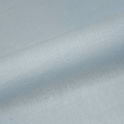 White Linen with Black Border Flat Roman Shade, CL1010